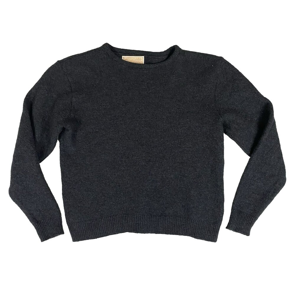 Vintage Pendleton Womens XS Wool Sweater Charcoal USA Crewneck *Tag M Runs Small